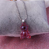 Cute Candy Color Cartoon Gummy Bear Chain Pendant Necklace DIY Handmade Colorful Resin Bear Fresh Choker Necklace Jewelry