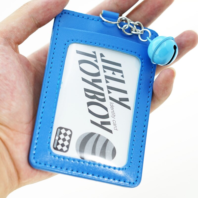 Cute Card Holder Keychain ID Card Holder Bank Bus Cards Cover Badge Case Keyring Tool Protective Shell