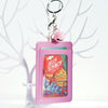 Cute Card Holder Keychain ID Card Holder Bank Bus Cards Cover Badge Case Keyring Tool Protective Shell