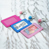 Cute Card Holder Keychain ID Card Holder Bank Bus Cards Cover Badge Case Keyring Tool Protective Shell