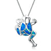 Cute Cartoon Frog Pendant Necklace For Women Jewelry Silvery Chain Necklaces Female Opals Choker Necklace Femme Ladiesnecklaces