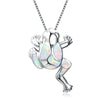 Cute Cartoon Frog Pendant Necklace For Women Jewelry Silvery Chain Necklaces Female Opals Choker Necklace Femme Ladiesnecklaces