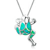 Cute Cartoon Frog Pendant Necklace For Women Jewelry Silvery Chain Necklaces Female Opals Choker Necklace Femme Ladiesnecklaces