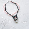 Cute Cartoon Style Pendant Cool Hottie Pink Black Chain Two Circles Necklace Resin Material Kawaii Punk Rock Y2K Jewelry