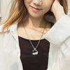 Cute Cat Couple Necklaces Stainless Steel  YinYang Taichi Bring Good Luck Pendant Necklace for Lover Friends Gift Jewelry