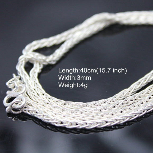 Cute Collier Femme 3mm 16/18/20/22/28 Inch 925 Sterling Silver Twisted Rope Link Necklace Chain Fine Jewelry