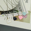 Cute Creative Ghost Face Necklace Silver Color Chain Pendant Necklace Black White Color Necklace Halloween jewelry