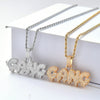 Cute Crystal Letter GANG Necklaces Pendants Luxurious Alphabet Chains Necklaces Hiphop Women Men Jewelry