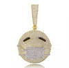 Cute Face Pendant Golden Twisted Singapore Chain Necklace Hip Hop Rock Hipster Party Jewelry