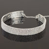 Cute Female Crystal White Rhinestone Necklace Wedding Jewelry Silver Color Choker Necklaces For Women