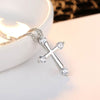 Cute Female Crystal Zircon Necklace Cross Style Pendant Necklace Big Choker Necklaces For Women