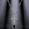Cute Female Crystal Zircon Necklace Cross Style Pendant Necklace Big Choker Necklaces For Women