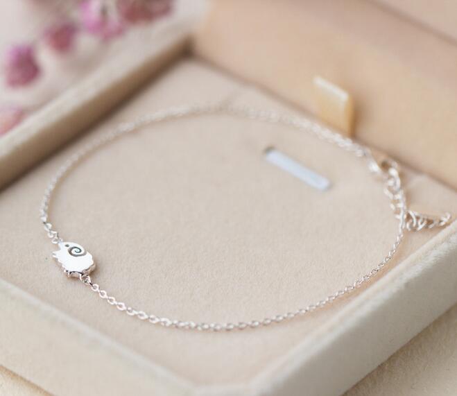 Cute Girls' REAL. 925 Sterling Silver Sheep Chain Bracelet animal charms Jewelry Gift GTLS323