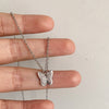 Cute Gold Color Micro Pave CZ Mini Butterfly Pendant Necklace Elegant Shiny Zircon Charm collar Necklace Stainless Steel Chain