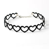 Cute Heart Design Black Velvet Choker Necklaces Goth Short Tattoo Chocker Neckless For Women Neck Jewelry Collares Femme