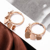 Cute Heart Earrings Korean Jewelry Stainless Steel Tassel Hoop Earring Rose Gold Charm Earring 2022 Design For Women