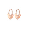 Cute Heart Earrings Korean Jewelry Stainless Steel Tassel Hoop Earring Rose Gold Charm Earring 2022 Design For Women