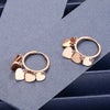 Cute Heart Earrings Korean Jewelry Stainless Steel Tassel Hoop Earring Rose Gold Charm Earring 2022 Design For Women