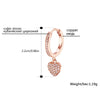 Cute Heart Hoop Earrings for Women AAA Cubic Zirconia Gold Silvery Earrings Femme Jewelry 2022 New