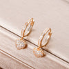 Cute Heart Hoop Earrings for Women AAA Cubic Zirconia Gold Silvery Earrings Femme Jewelry 2022 New