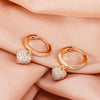 Cute Heart Hoop Earrings for Women AAA Cubic Zirconia Gold Silvery Earrings Femme Jewelry 2022 New