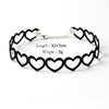 Cute Hollow Heart Black Velvet Choker Necklaces Goth Short Tattoo Chocker Neclace For Women Neck Jewelry Collier Femme