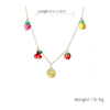 Cute INS Fruit Pendant Necklaces For Teen Girls Colorful Y2k Jewelry Candy Lemo Cherry Choker Chain Necklace For Women Gifts