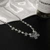 Cute Kawaii Butterfly Choker Necklace Women Harajuku Style Stainless Steel Collares Punk Hip Hop Gothic Necklace Pendants