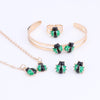 Cute Ladybug Baby and Kids Jewelry Sets Gold Color Children Dubai Jewelry Set Necklace Bracelet Earrings Ring Jewellery
