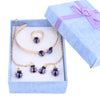 Cute Ladybug Baby and Kids Jewelry Sets Gold Color Children Dubai Jewelry Set Necklace Bracelet Earrings Ring Jewellery