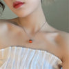 Cute Little Persimmon Women Contracted Temperament Collarbone Chain Necklace Pendant Necklace