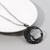 Cute Moon Face Necklace for Women Gun Black Color Jewelry Christmas Day Gift Joyas Collares Para Mujer
