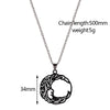 Cute Moon Face Necklace for Women Gun Black Color Jewelry Christmas Day Gift Joyas Collares Para Mujer