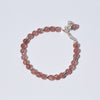 Cute Natural Pink Strawberry Quartz Beads Bracelet 925 Sterling Sliver Lotus Seed Pod Pendant Bracelet LAN CAI Jewelry for Women