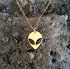 Cute Outer Space UFO Alien Necklace Shantou Variant ET Head Charm Pendant Necklace for Scientific Species Jewelry