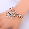 Cute Owl Tree Of Life Pendant Beaded Bracelets For Women Gold Silvery Mix Colors CCB Beads Bracelets Bnagles Boho Jewelry Gifts