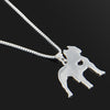 Cute Pet Dog Family Stroll Design pendant necklace Fashion Women Charming Alloy Chain Necklace Free shipping