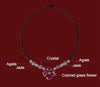 Cute/Romantic Handmade Chokers Necklace Colored Glass Flower Purple Crystal Green Gray Stone Bead Female Accessories DL-190304