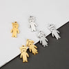 Cute Single Kid Childboy Girl Tag Doll Pendant 10*20MM Keychain Bracelet Necklace Pendants  Accessories