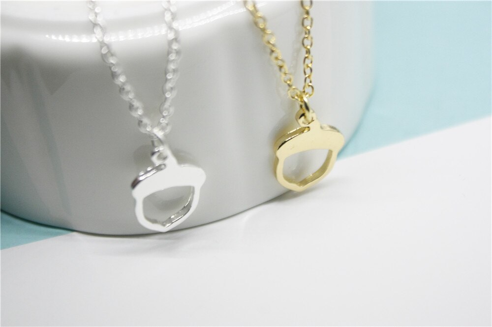 Cute Squirrel Pinecone  Tiny Acorn Oak Apple shape doll head Minimal Simple Cartoon Nature Forest Pine Cone Necklaces Mom Gifts