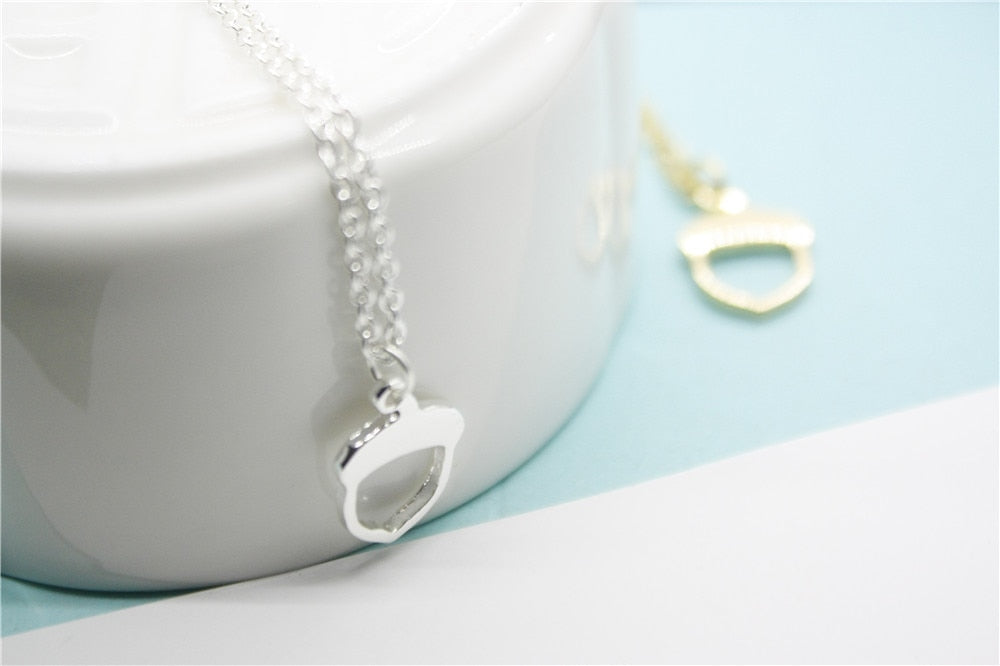 Cute Squirrel Pinecone  Tiny Acorn Oak Apple shape doll head Minimal Simple Cartoon Nature Forest Pine Cone Necklaces Mom Gifts