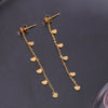 Cute Stainless Steel Earrings For Woman Gold Silvery Small Hearts Long Thin Tassel Chain Drop Earring Female Jewelry New