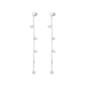 Cute Stainless Steel Earrings For Woman Gold Silvery Small Hearts Long Thin Tassel Chain Drop Earring Female Jewelry New
