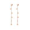 Cute Stainless Steel Earrings For Woman Gold Silvery Small Hearts Long Thin Tassel Chain Drop Earring Female Jewelry New