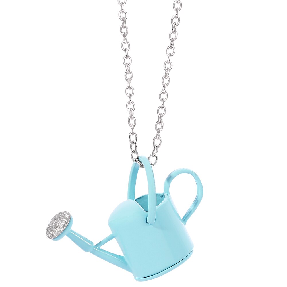 Cute Teapot Watering Can necklace Mini Multicolor Women Funny necklace For Women Charm Cute collar chain Jewelry Gifts