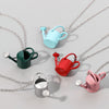 Cute Teapot Watering Can necklace Mini Multicolor Women Funny necklace For Women Charm Cute collar chain Jewelry Gifts