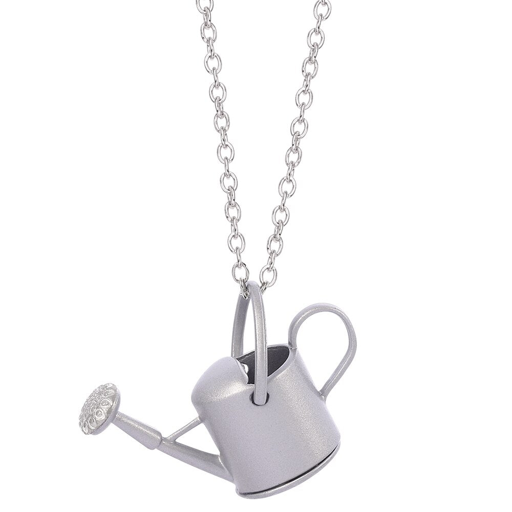Cute Teapot Watering Can necklace Mini Multicolor Women Funny necklace For Women Charm Cute collar chain Jewelry Gifts