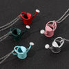 Cute Teapot Watering Can necklace Mini Multicolor Women Funny necklace For Women Charm Cute collar chain Jewelry Gifts