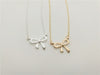 Cute and compact Bow Necklace for Women's Wedding Lucky Blessing hollow bow-knot small rosette pendant Necklace Jewelry