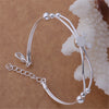 Cute bangle 925 Sterling Silver cuff Bracelets for Women adjustable Jewelry Party wedding noble charms Gifts